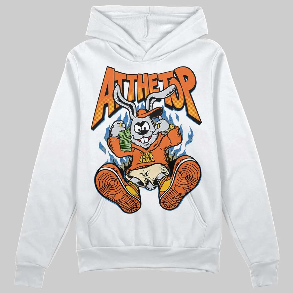 Orange Black White DopeSkill Hoodie Sweatshirt At The Top Graphic sold by DopeSkill