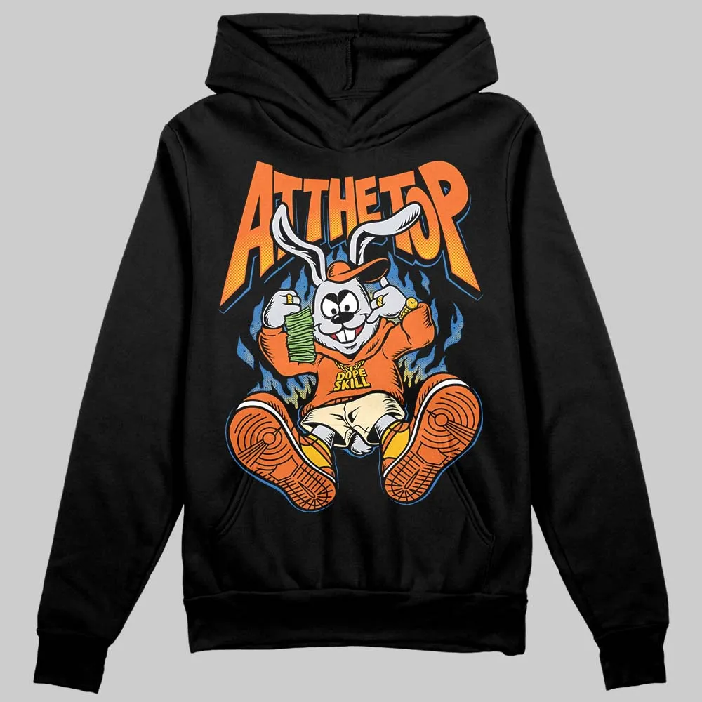 Orange Black White DopeSkill Hoodie Sweatshirt At The Top Graphic sold by DopeSkill product image thumbnail 2