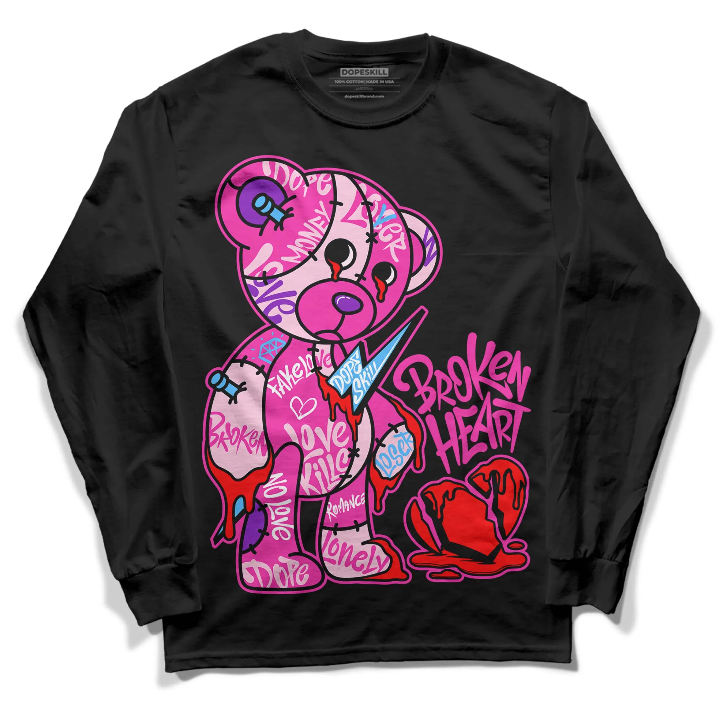 Pink Collection DopeSkill Long Sleeve T-Shirt Broken Heart Graphic sold by DopeSkill product image thumbnail 2