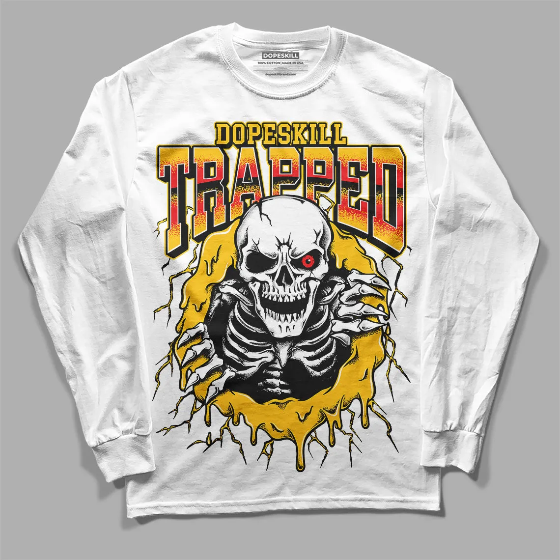 Yellow Collection DopeSkill Long Sleeve T-Shirt Trapped Halloween Graphic sold by DopeSkill product image thumbnail 2