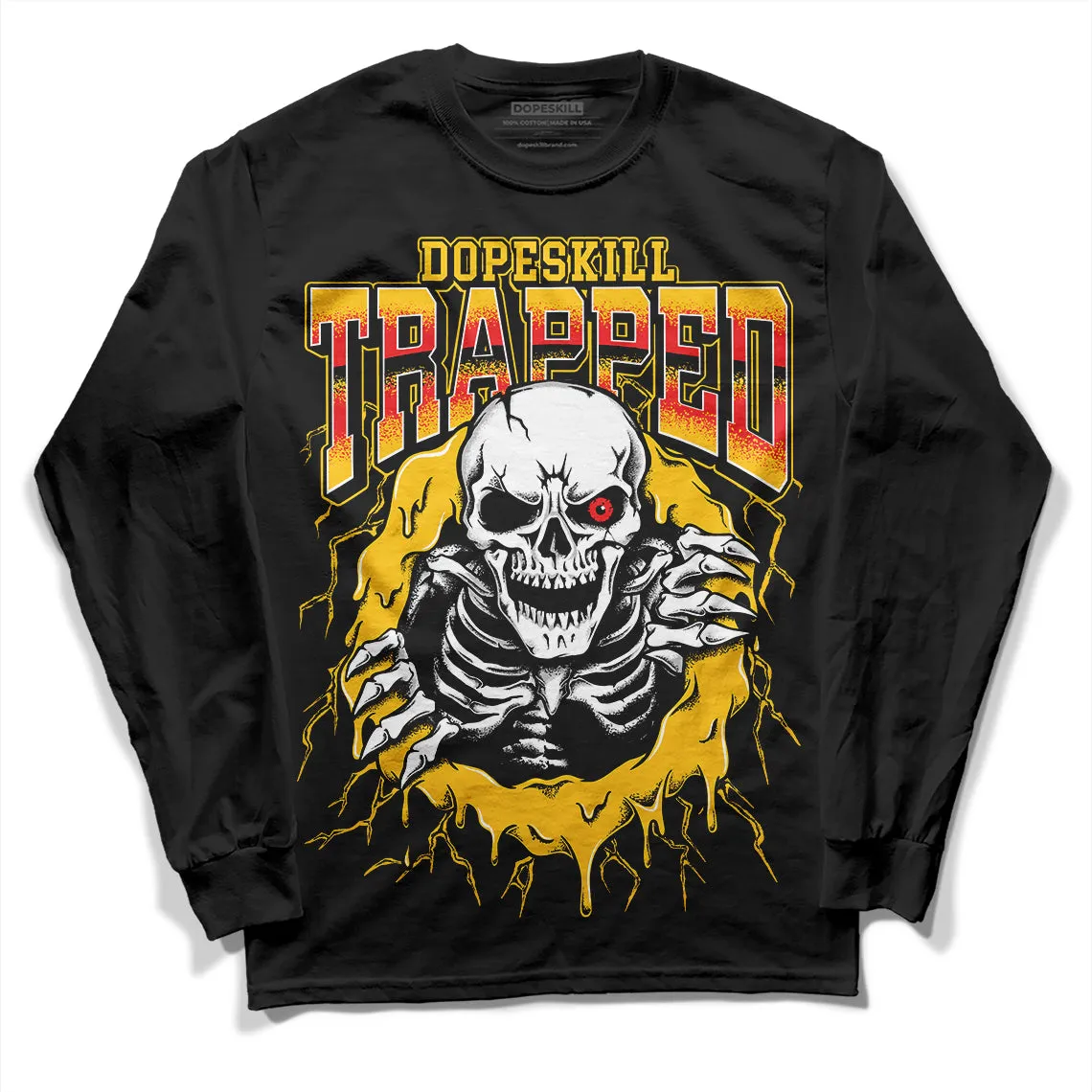 Yellow Collection DopeSkill Long Sleeve T-Shirt Trapped Halloween Graphic sold by DopeSkill
