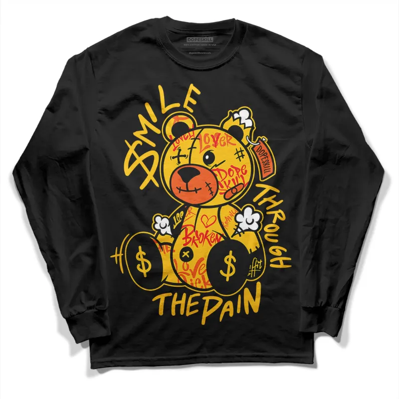 Yellow Collection DopeSkill Long Sleeve T-Shirt Smile Through The Pain Graphic sold by DopeSkill