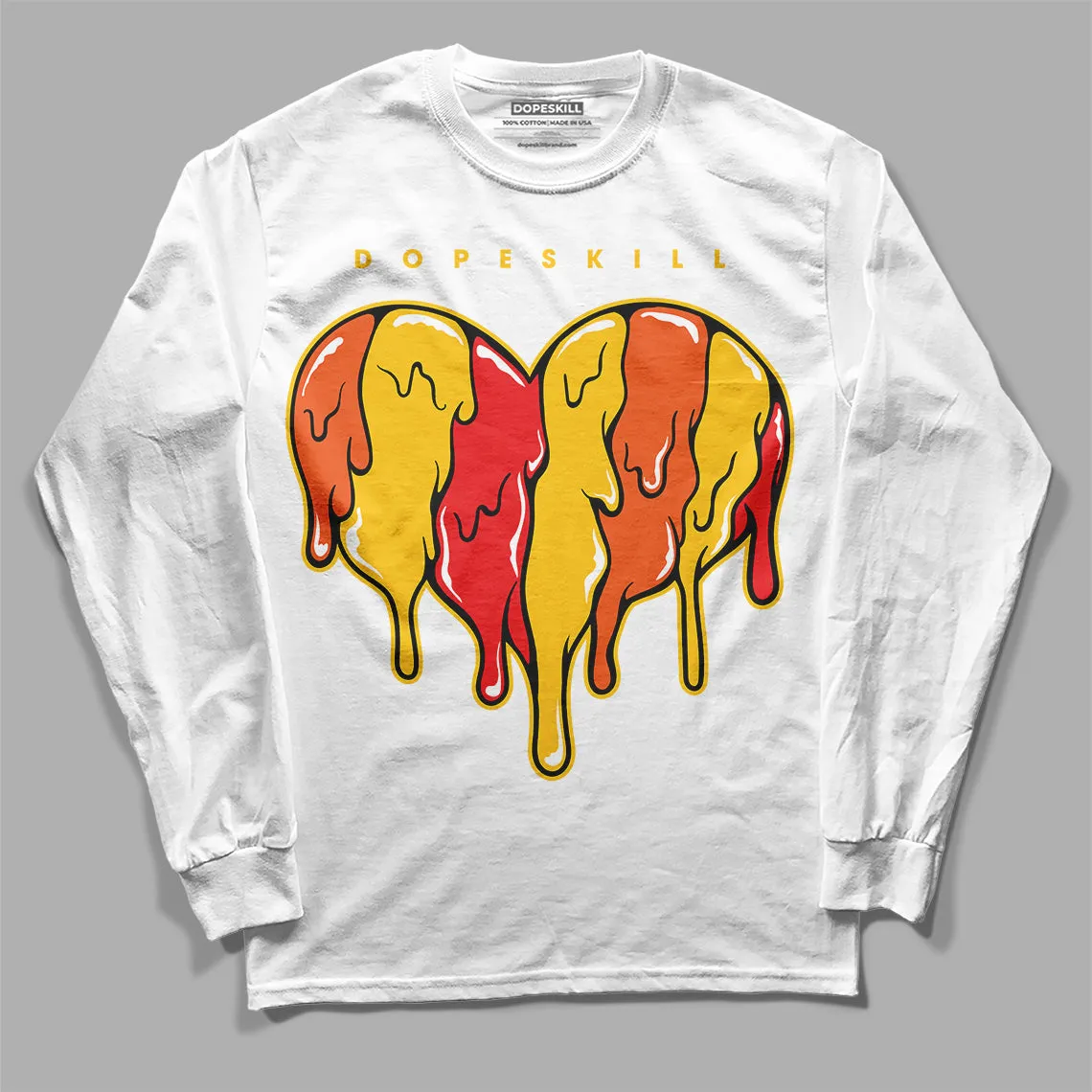Yellow Collection DopeSkill Long Sleeve T-Shirt Slime Drip Heart Graphic sold by DopeSkill product image thumbnail 2