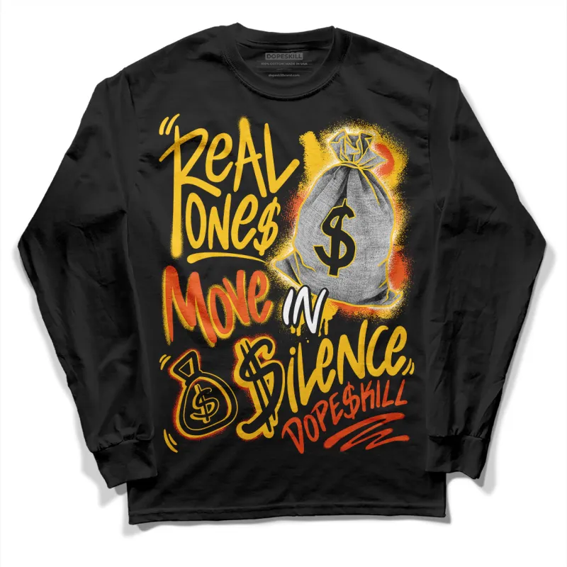 Yellow Collection DopeSkill Long Sleeve T-Shirt Real Ones Move In Silence Graphic sold by DopeSkill