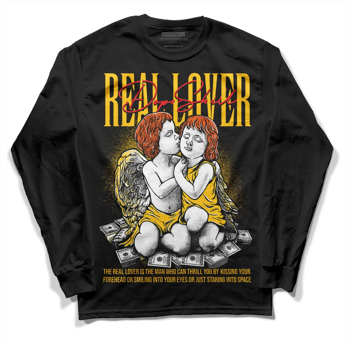 Yellow Collection DopeSkill Long Sleeve T-Shirt Real Lover Graphic sold by DopeSkill