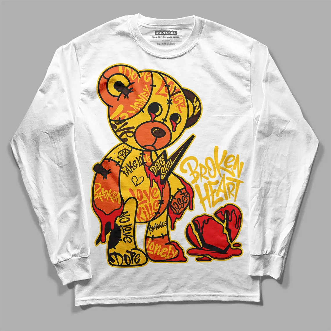 Yellow Collection DopeSkill Long Sleeve T-Shirt Broken Heart Graphic sold by DopeSkill product image thumbnail 2