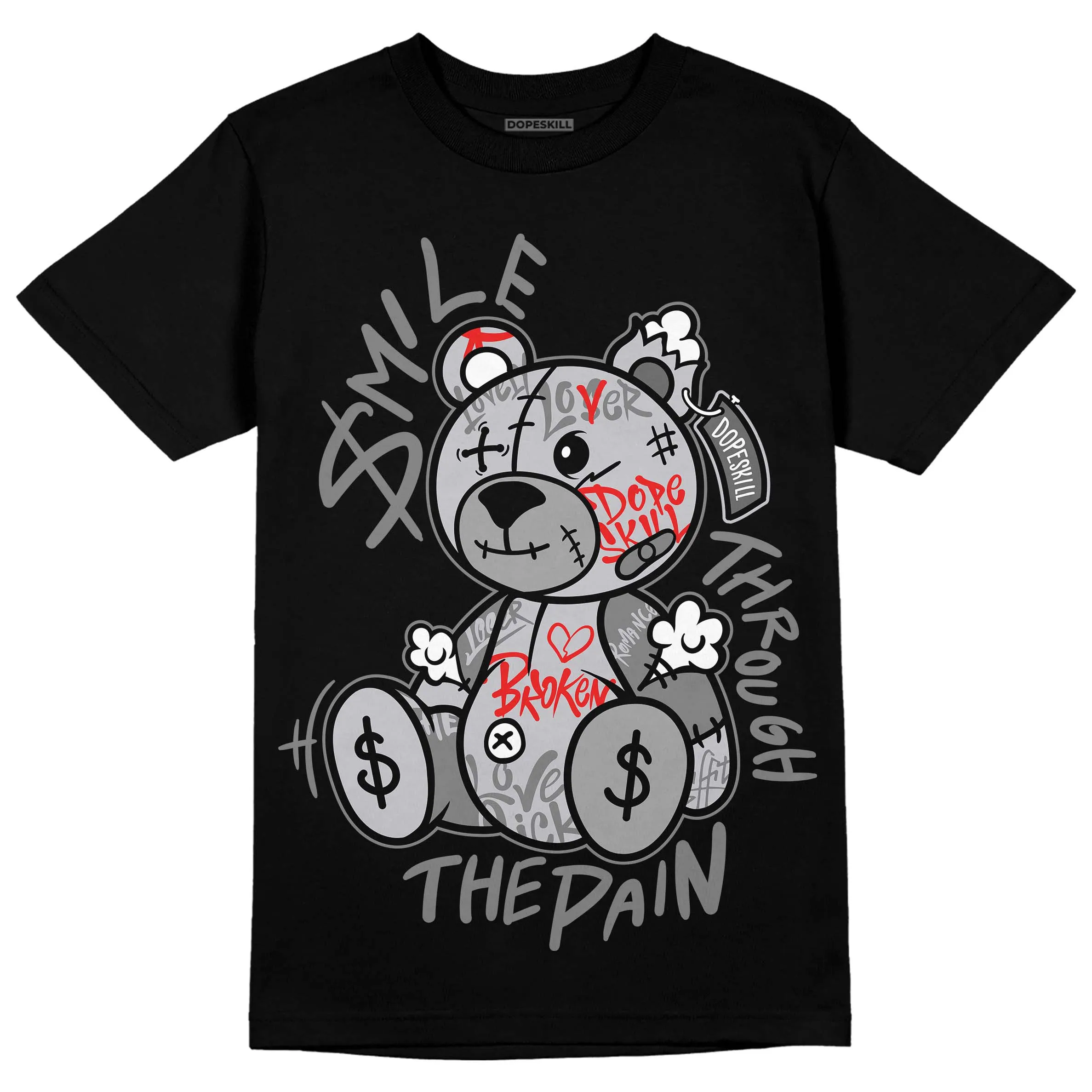 Grey Collection DopeSkill T-Shirt Smile Through The Pain Graphic sold by DopeSkill product image thumbnail 2