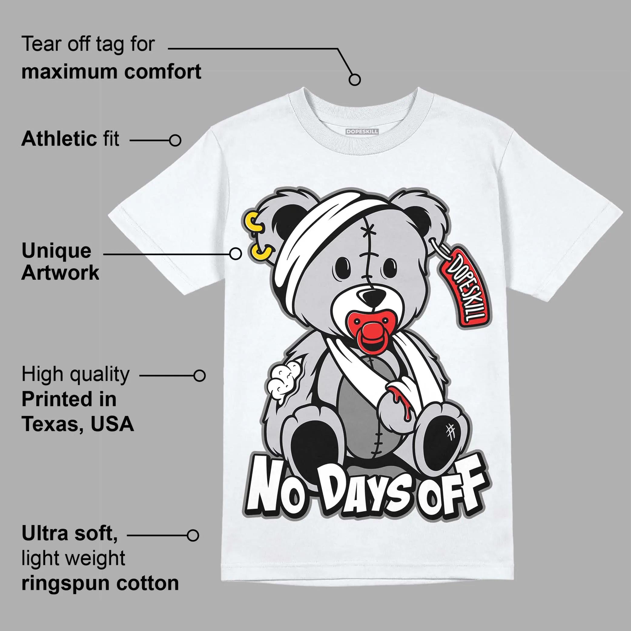 Grey Collection DopeSkill T-Shirt Hurt Bear Graphic sold by DopeSkill product image thumbnail 3