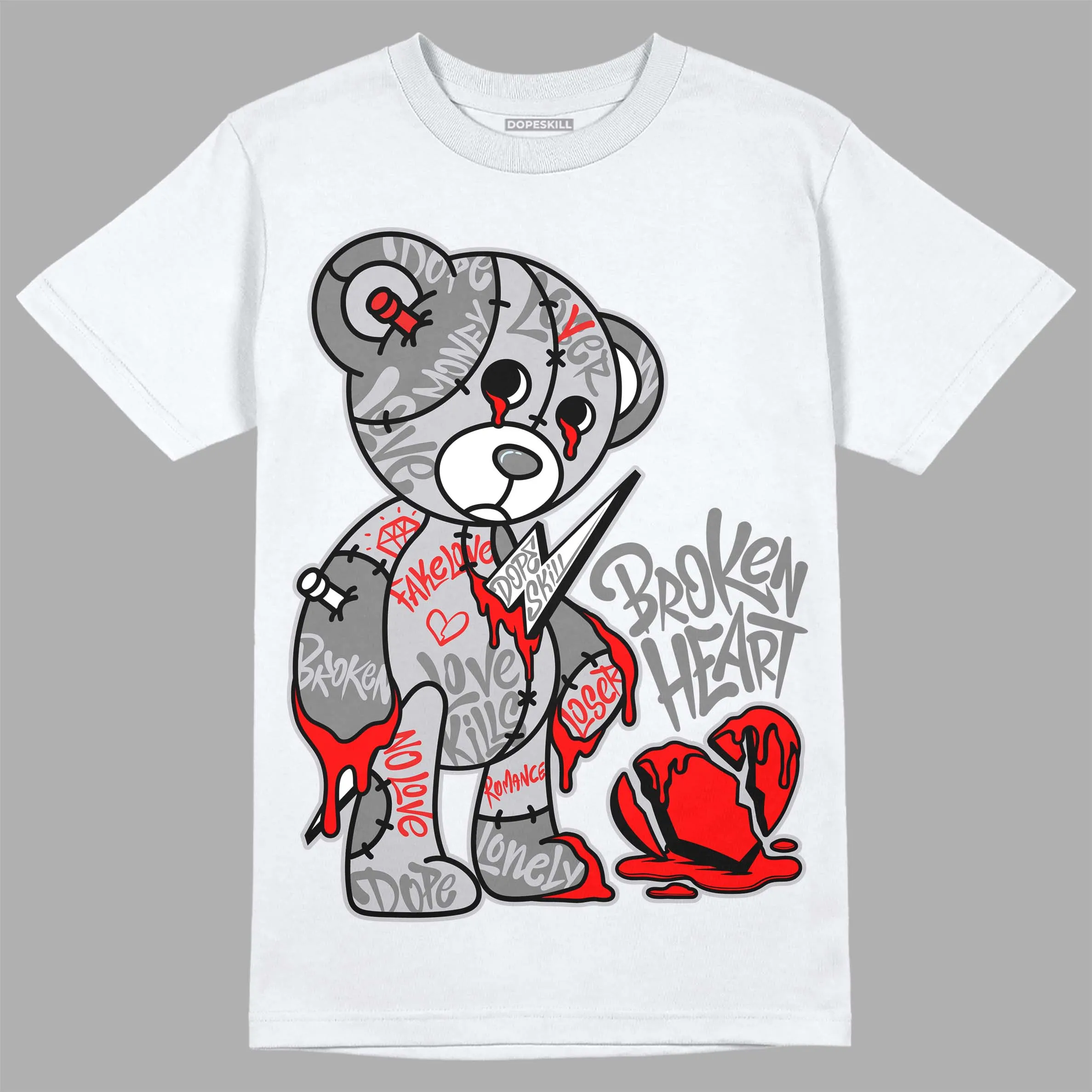 Grey Collection DopeSkill T-Shirt Broken Heart Graphic sold by DopeSkill