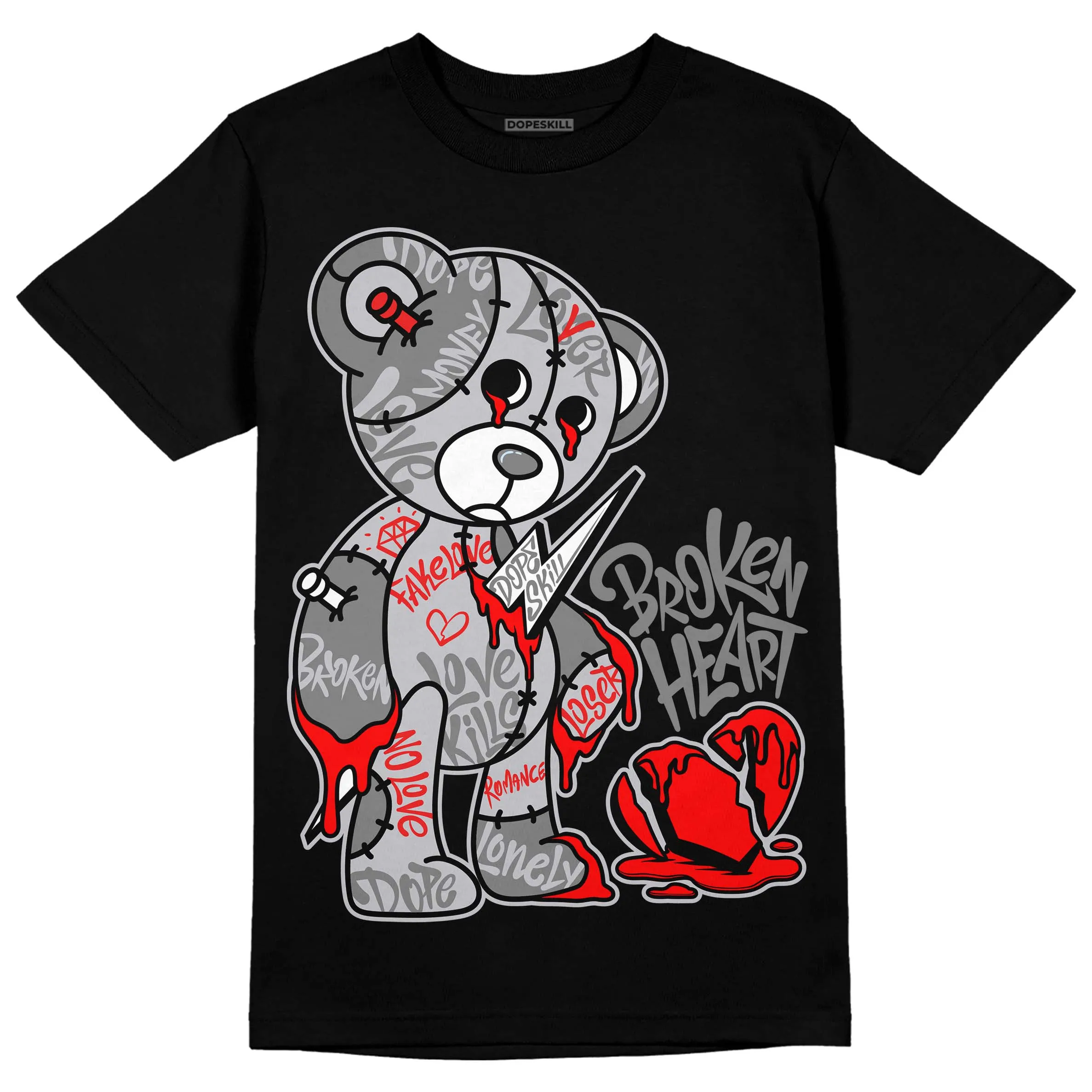 Grey Collection DopeSkill T-Shirt Broken Heart Graphic sold by DopeSkill product image thumbnail 2