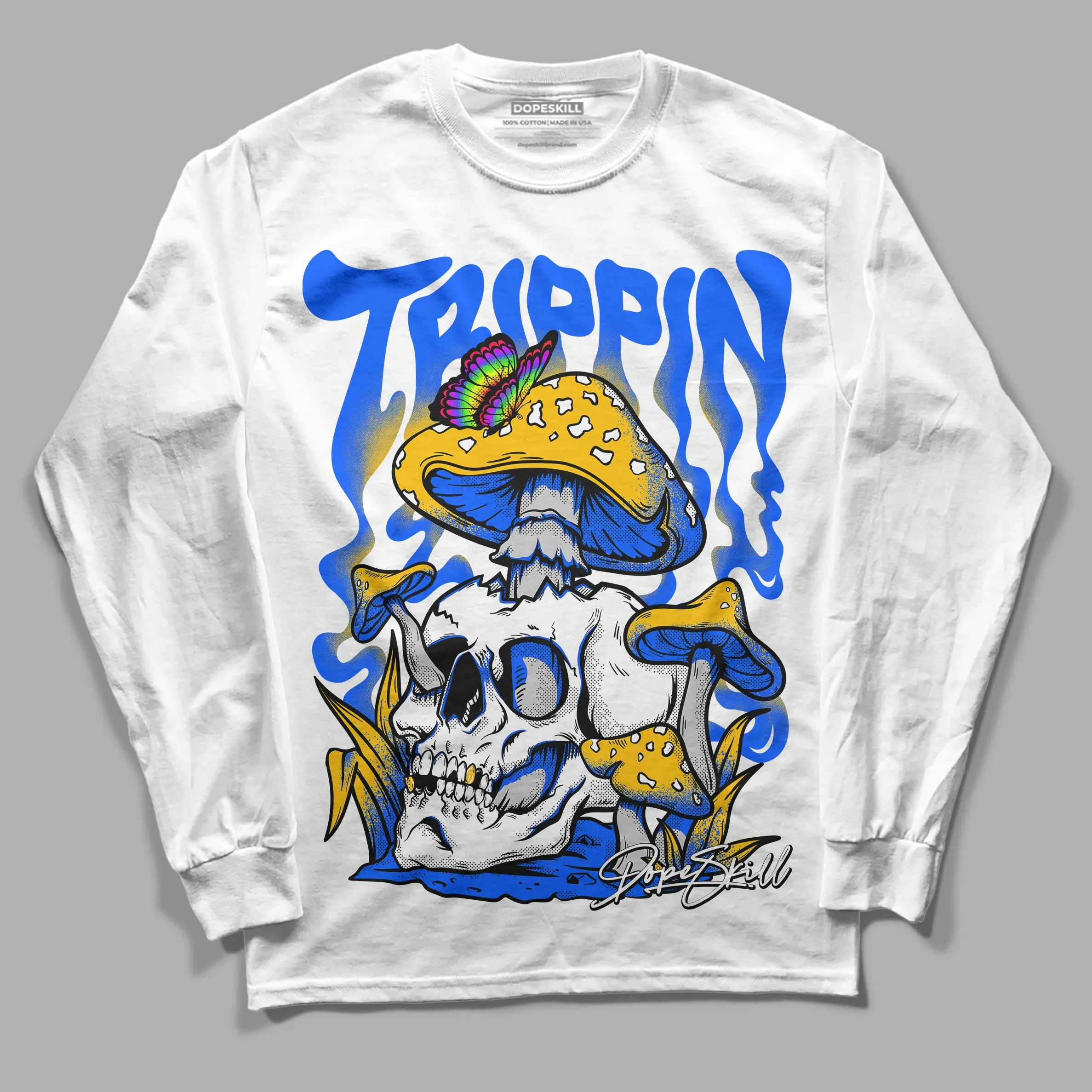 Royal Blue Collection DopeSkill Long Sleeve T-Shirt Trippin Graphic sold by DopeSkill