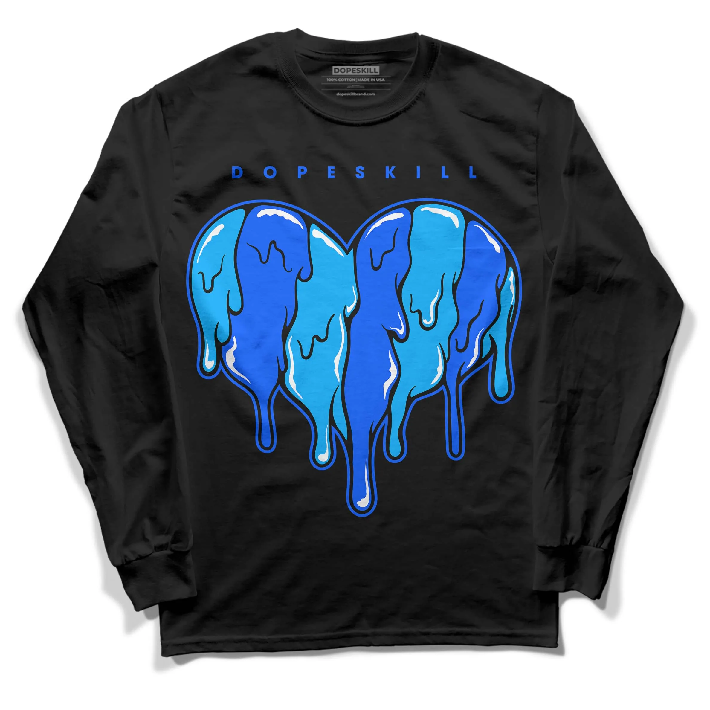 Royal Blue Collection DopeSkill Long Sleeve T-Shirt Slime Drip Heart Graphic sold by DopeSkill product image thumbnail 2