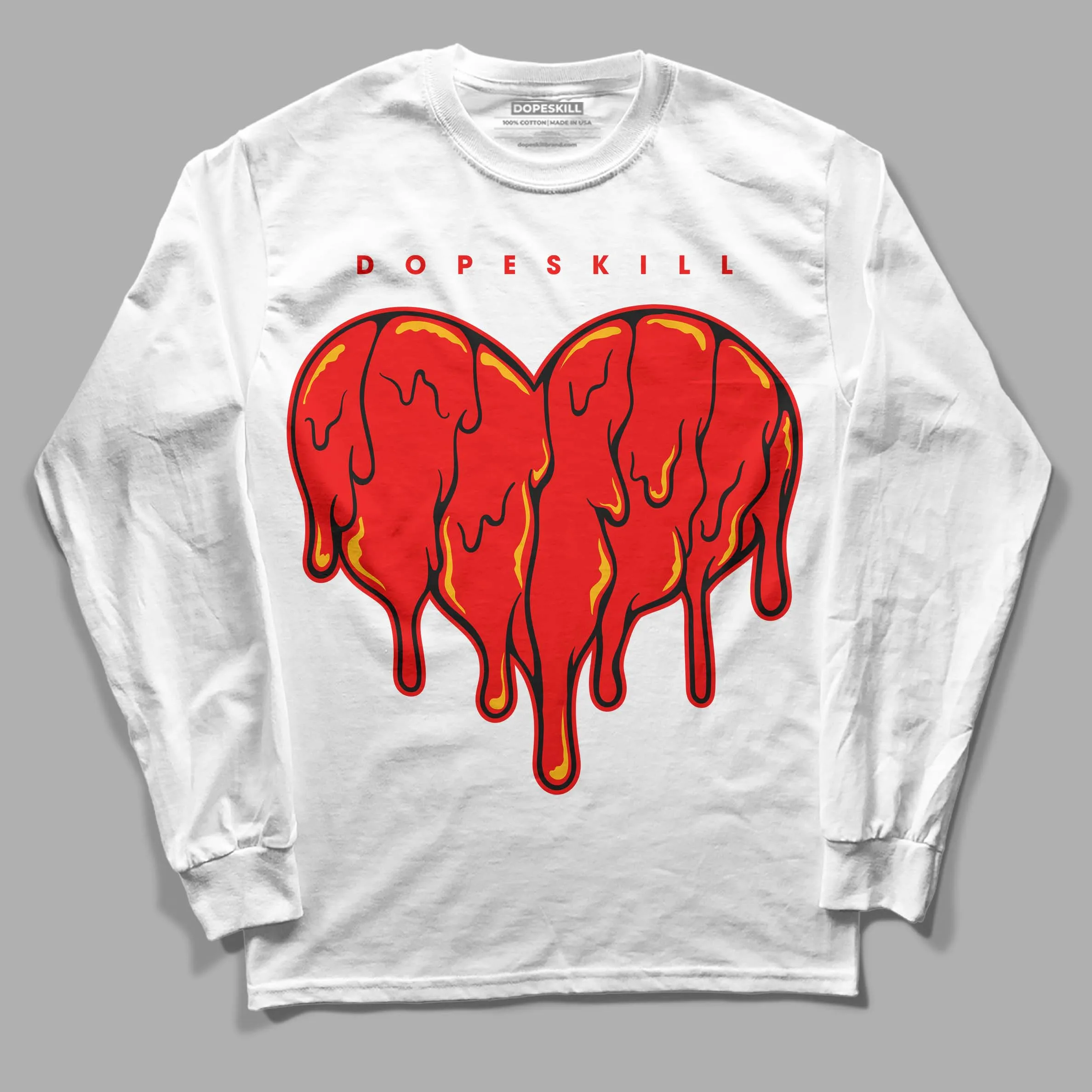 Red Collection DopeSkill Long Sleeve T-Shirt Slime Drip Heart Graphic sold by DopeSkill product image thumbnail 2