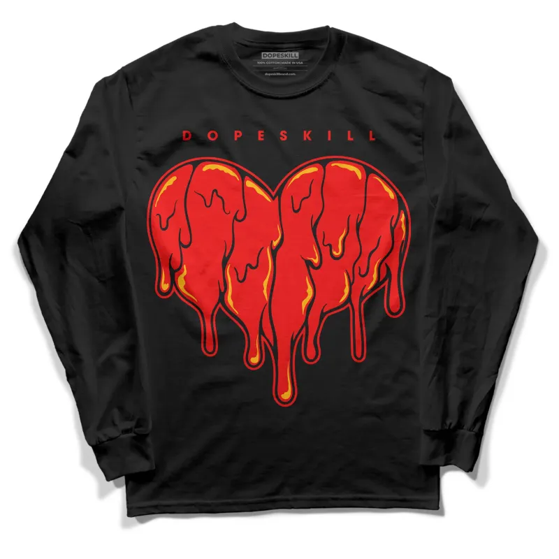 Red Collection DopeSkill Long Sleeve T-Shirt Slime Drip Heart Graphic sold by DopeSkill