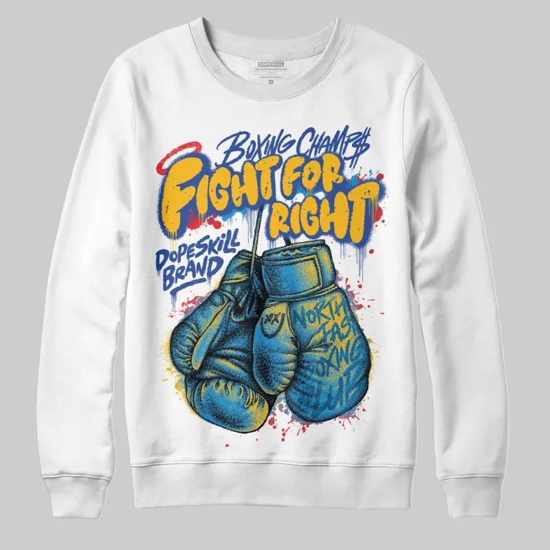 Royal Blue Collection DopeSkill Sweatshirt Fight For Right Graphic sold by DopeSkill