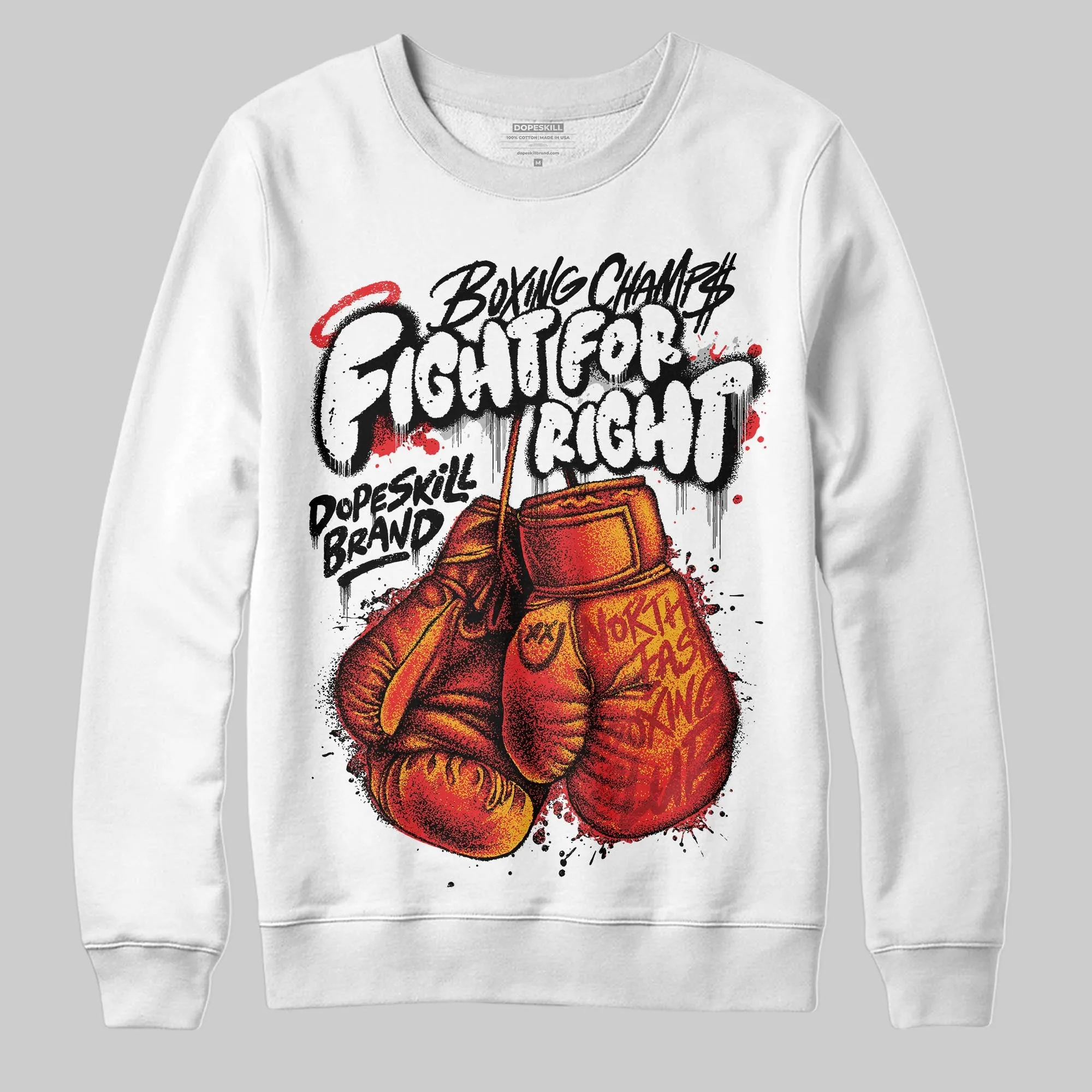 Black and White Collection DopeSkill Sweatshirt Fight For Right Graphic sold by DopeSkill product image thumbnail 2