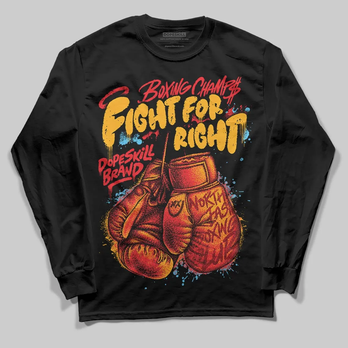 Red Collection DopeSkill Long Sleeve T-Shirt Fight For Right Graphic sold by DopeSkill