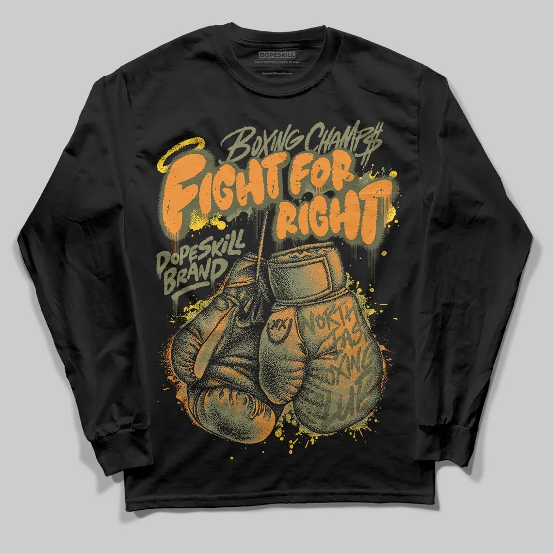 Olive Collection DopeSkill Long Sleeve T-Shirt Fight For Right Graphic sold by DopeSkill product image thumbnail 2