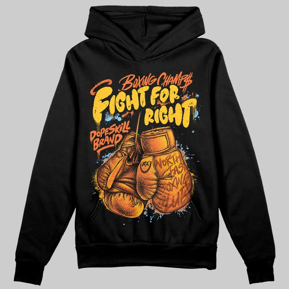 Orange Black White DopeSkill Hoodie Sweatshirt Fight For Right Graphic sold by DopeSkill product image thumbnail 2