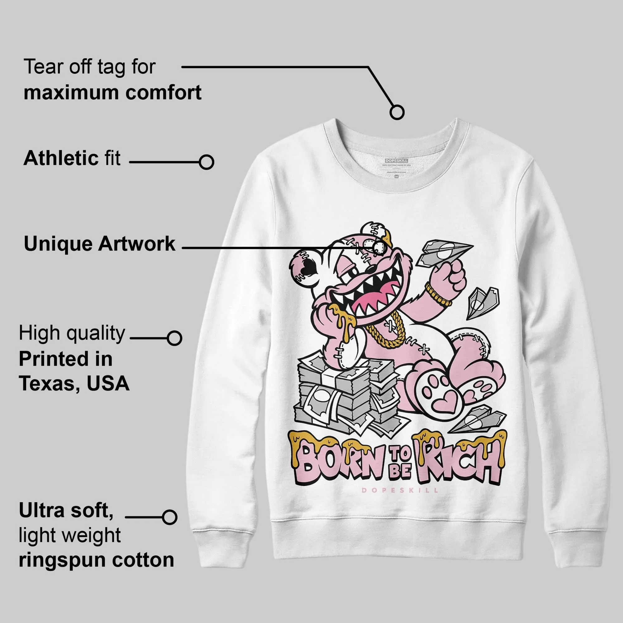 35th Anniversary 5s DopeSkill Sweatshirt Born To Be Rich Graphic sold by DopeSkill product image thumbnail 3