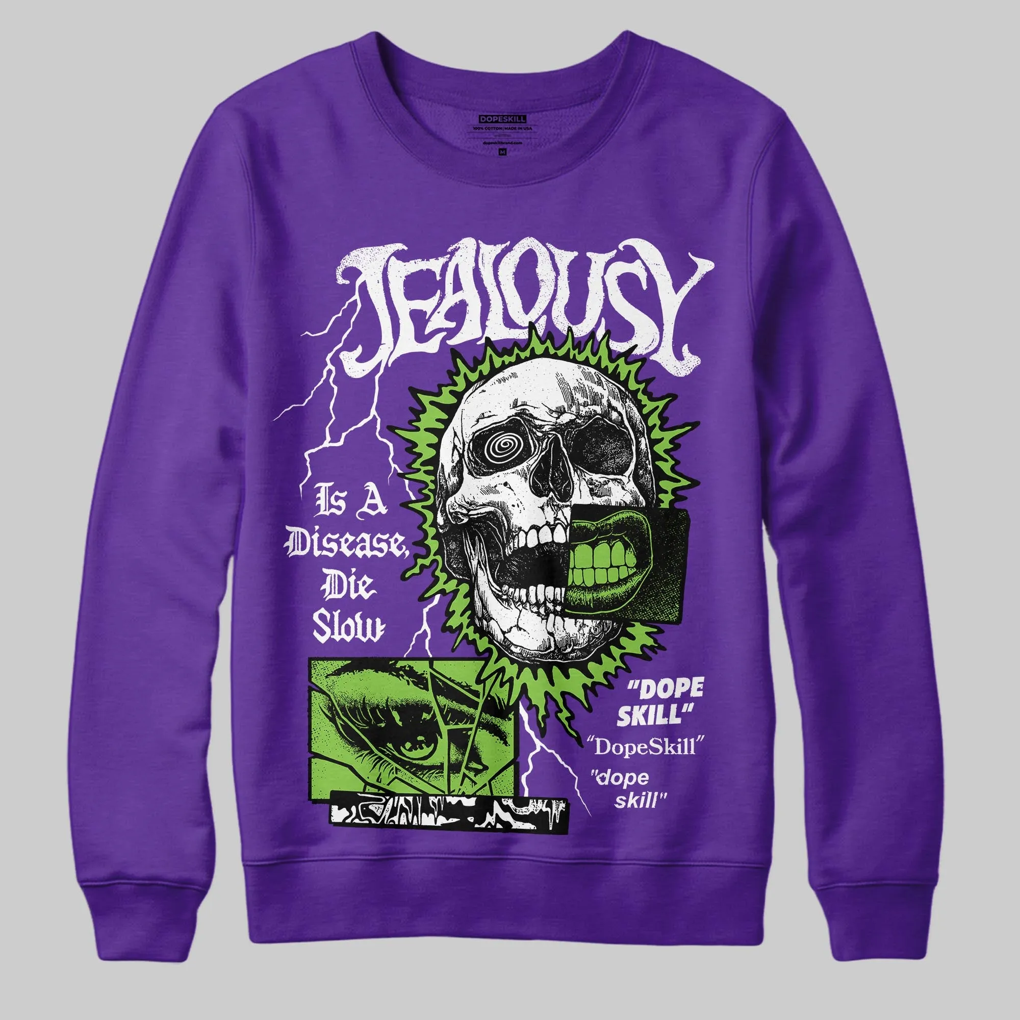PURPLE 'Jealousy' DopeSkill Graphic Sweatshirt sold by DopeSkill product image thumbnail 3