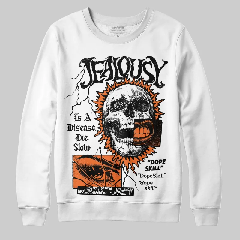Orange Black White DopeSkill Sweatshirt Jealousy Graphic sold by DopeSkill
