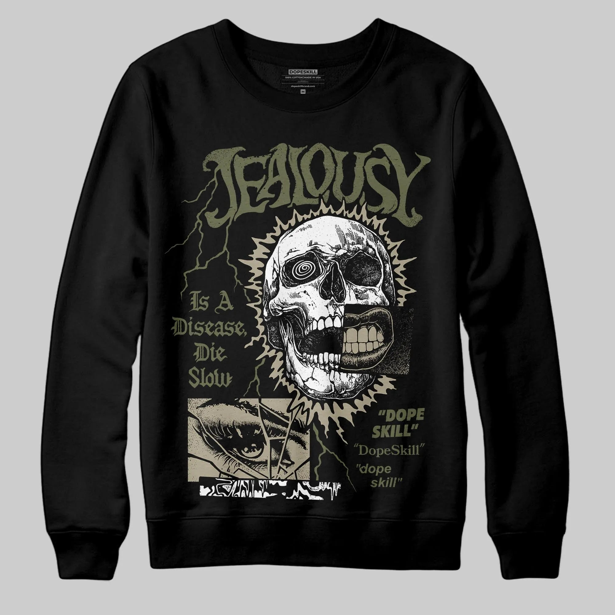 Olive Collection DopeSkill Sweatshirt Jealousy Graphic sold by DopeSkill product image thumbnail 2