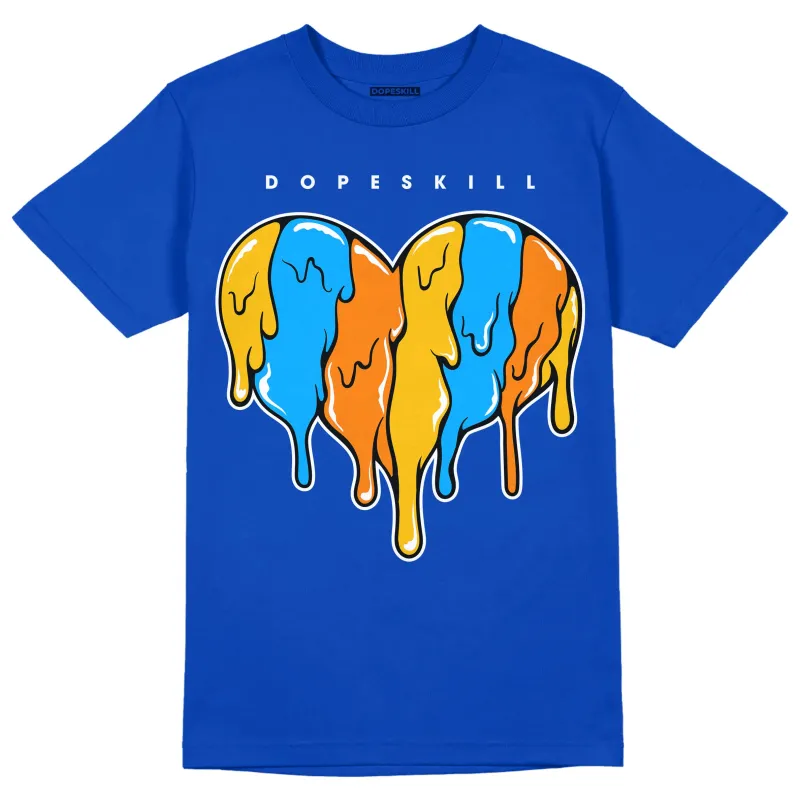 Royal Blue Collection DopeSkill Royal Blue T-shirt Slime Drip Heart Graphic sold by DopeSkill