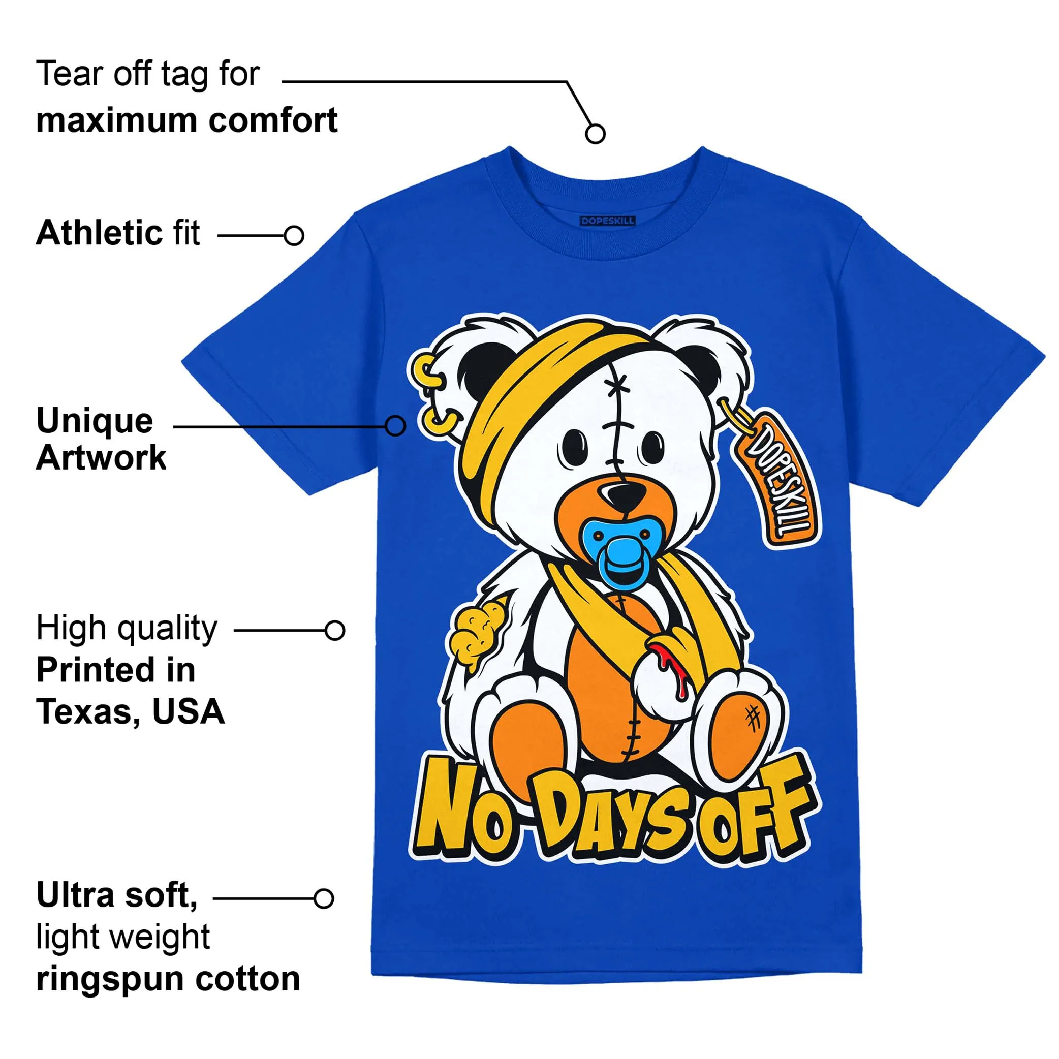 Royal Blue Collection DopeSkill Royal Blue T-shirt Hurt Bear Graphic sold by DopeSkill product image thumbnail 2