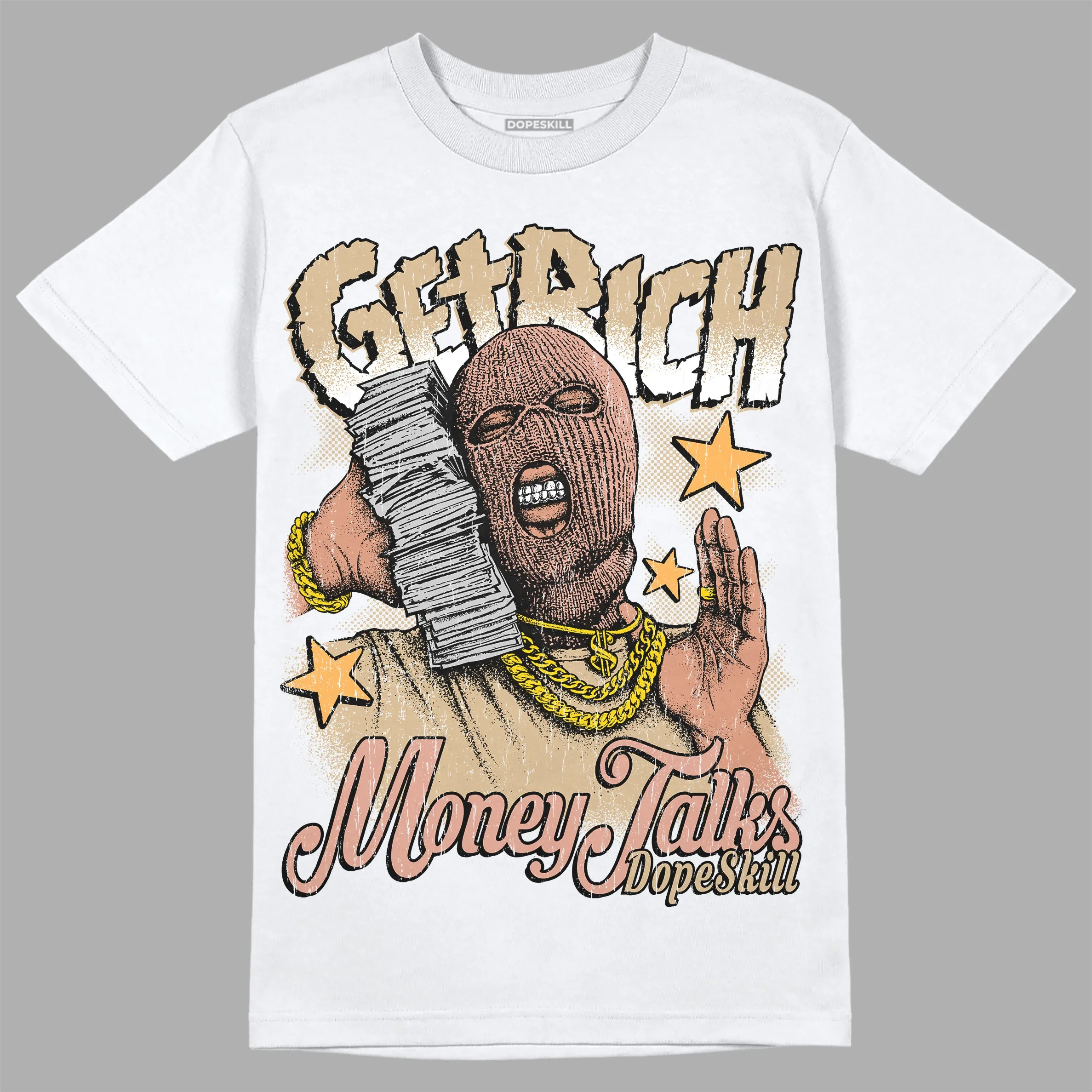TAN Collection DopeSkill T-Shirt Get Rich Graphic sold by DopeSkill product image thumbnail 2