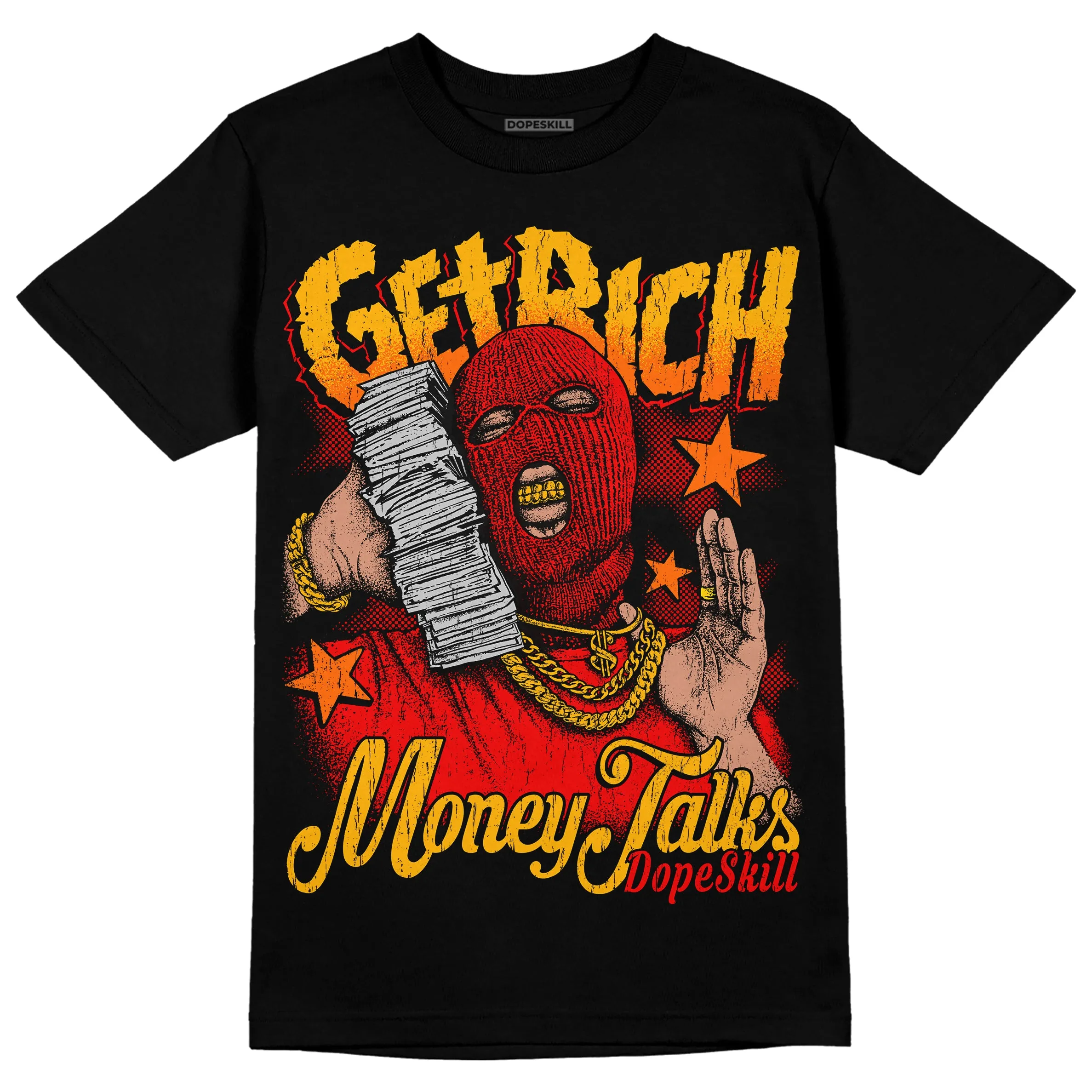 Red Collection DopeSkill T-Shirt Get Rich Graphic sold by DopeSkill