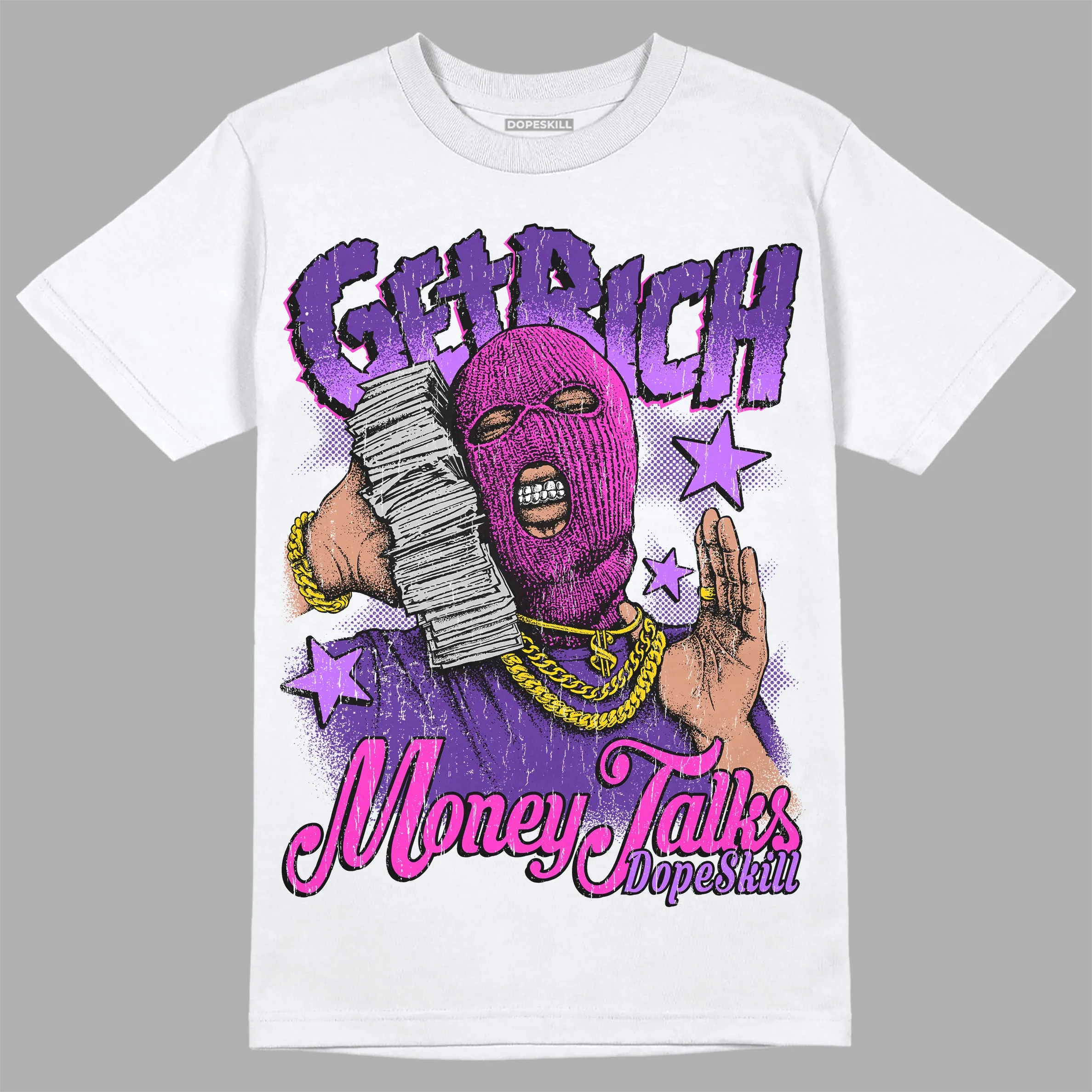 PURPLE Collection DopeSkill T-Shirt Get Rich Graphic sold by DopeSkill product image thumbnail 2