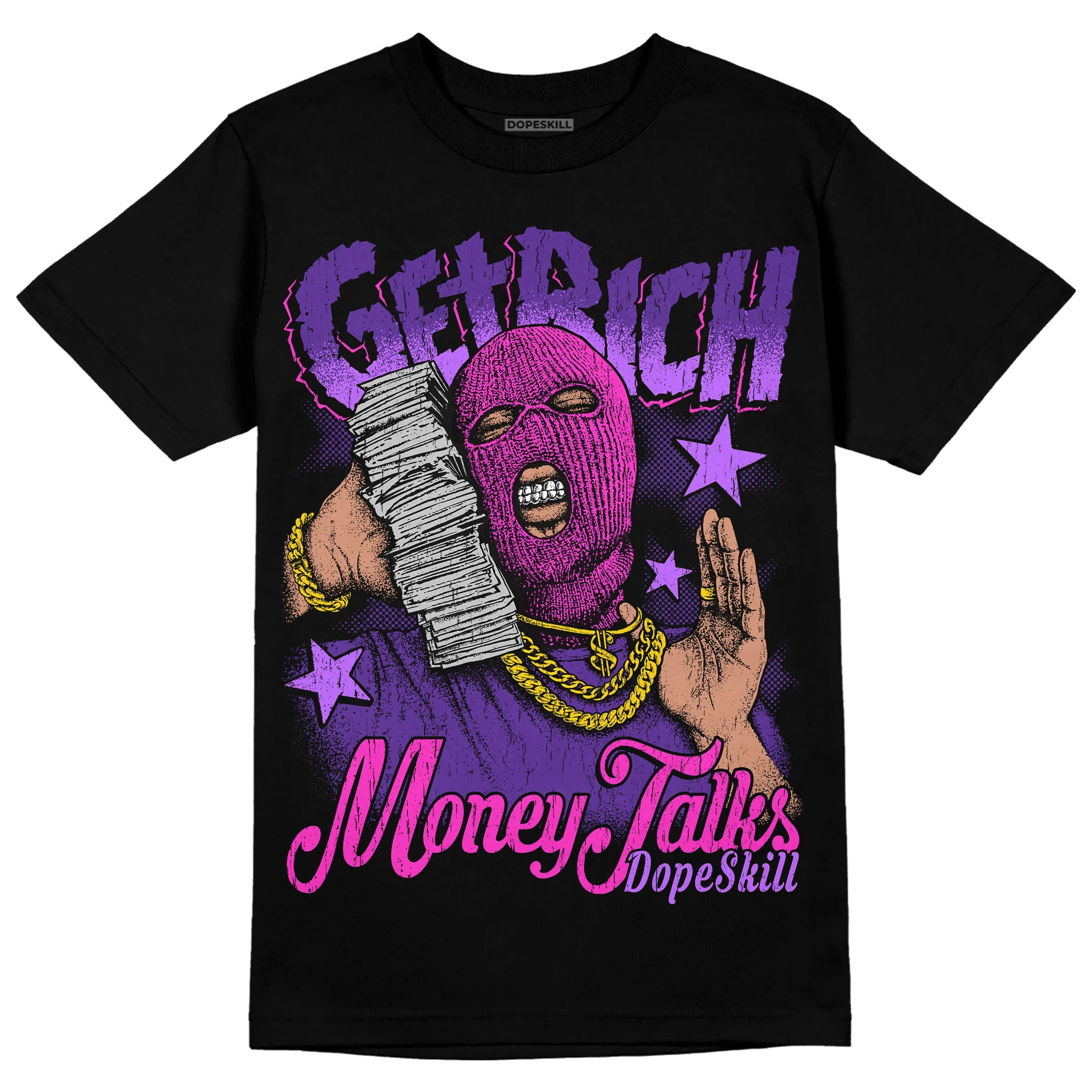 PURPLE Collection DopeSkill T-Shirt Get Rich Graphic sold by DopeSkill