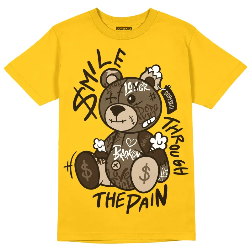 Yellow Collection DopeSkill Gold T-shirt Smile Through The Pain Graphic sold by DopeSkill