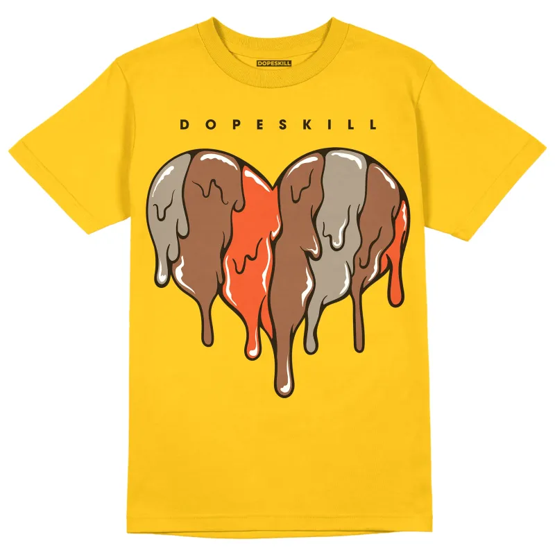 Yellow Collection DopeSkill Gold T-shirt Slime Drip Heart Graphic sold by DopeSkill