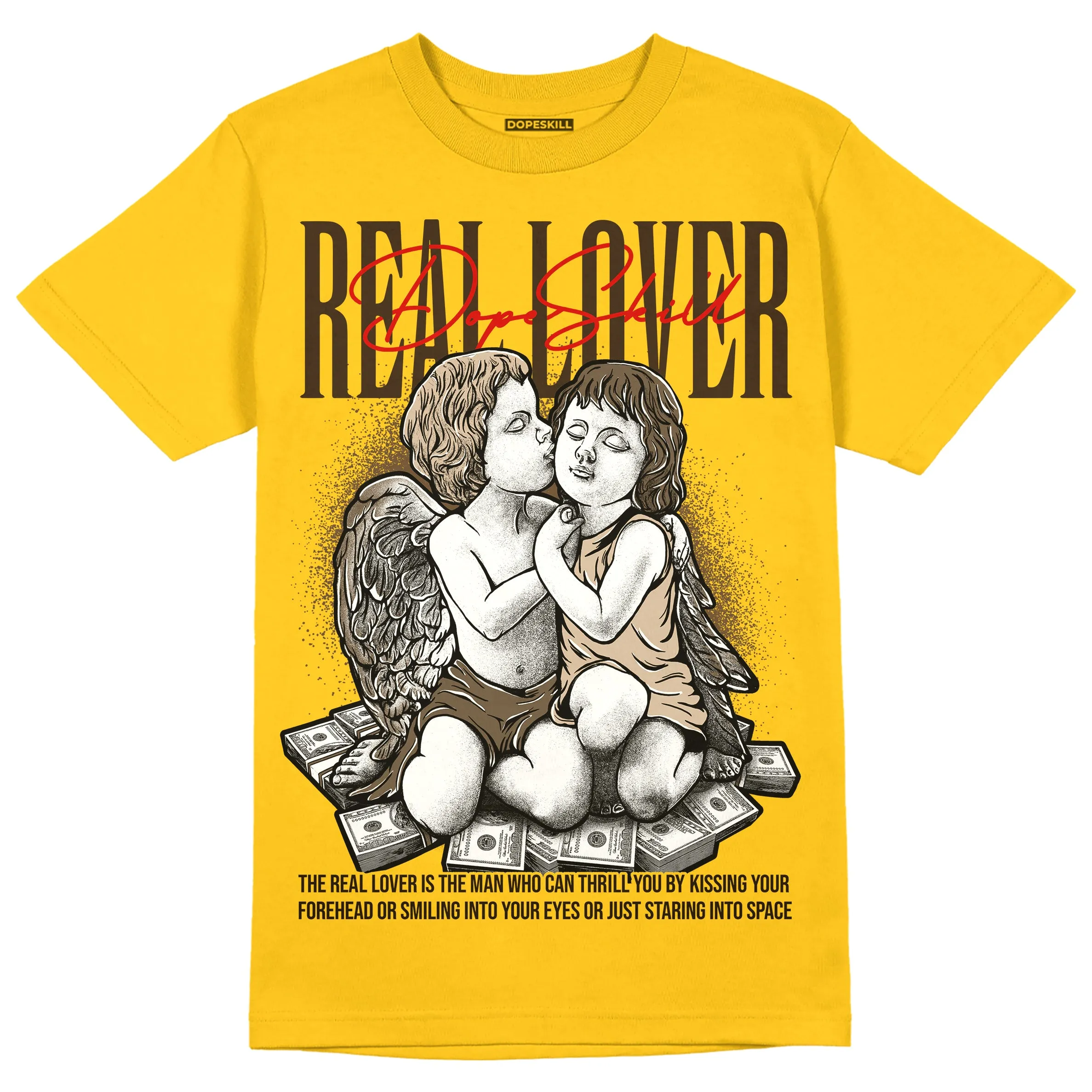 Yellow Collection DopeSkill Gold T-shirt Real Lover Graphic sold by DopeSkill