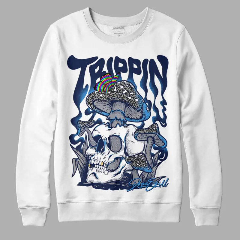 Midnight Navy 3s DopeSkill Sweatshirt Trippin Graphic sold by DopeSkill