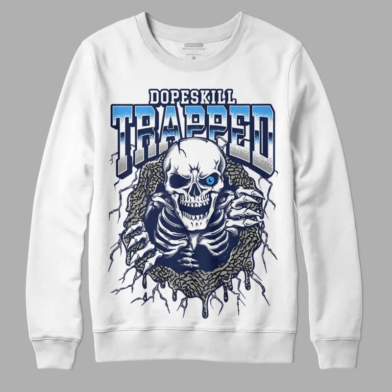 Midnight Navy 3s DopeSkill Sweatshirt Trapped Halloween Graphic sold by DopeSkill