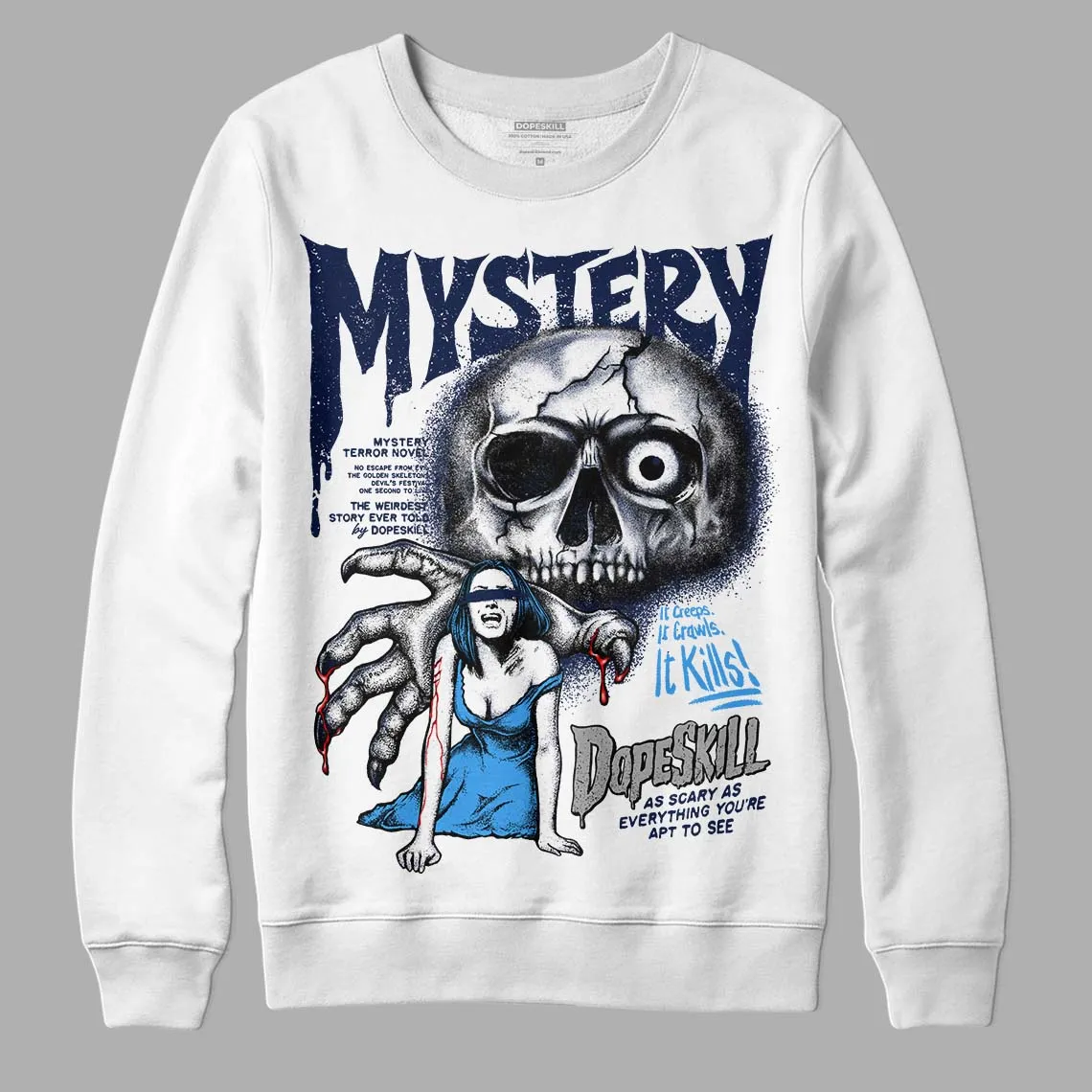 Midnight Navy 3s DopeSkill Sweatshirt Mystery Ghostly Grasp Graphic sold by DopeSkill