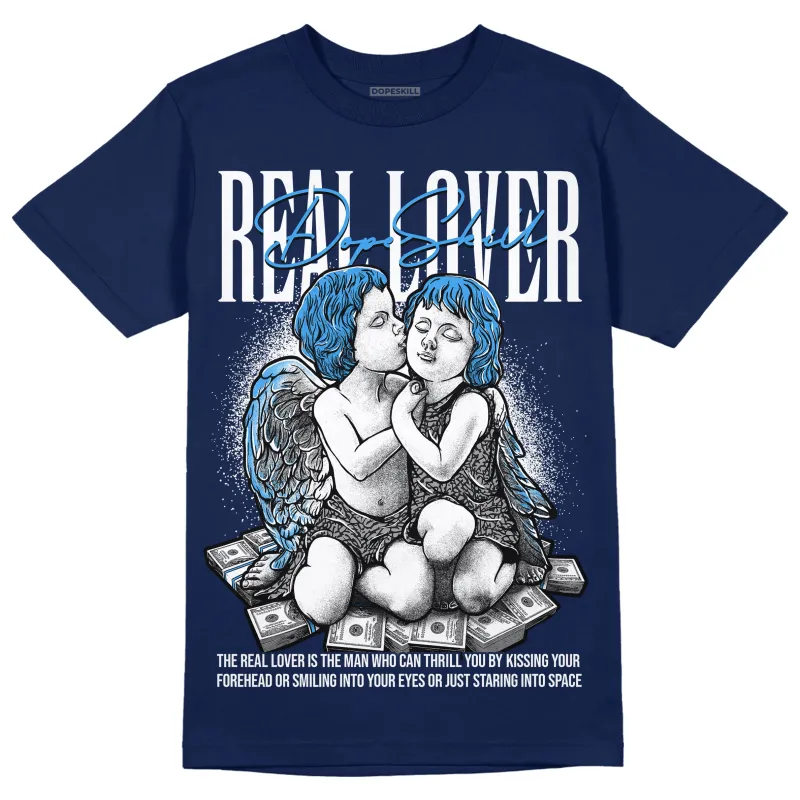 Midnight Navy 3s DopeSkill Navy T-shirt Real Lover Graphic sold by DopeSkill