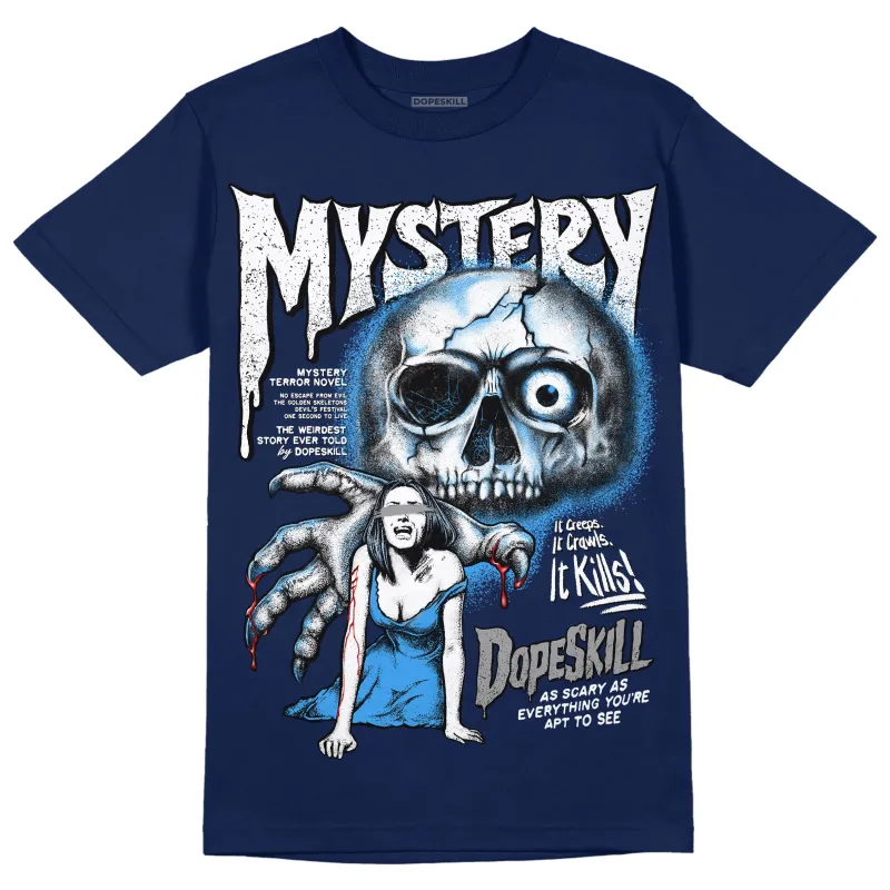 Midnight Navy 3s DopeSkill Navy T-shirt Mystery Ghostly Grasp Graphic sold by DopeSkill