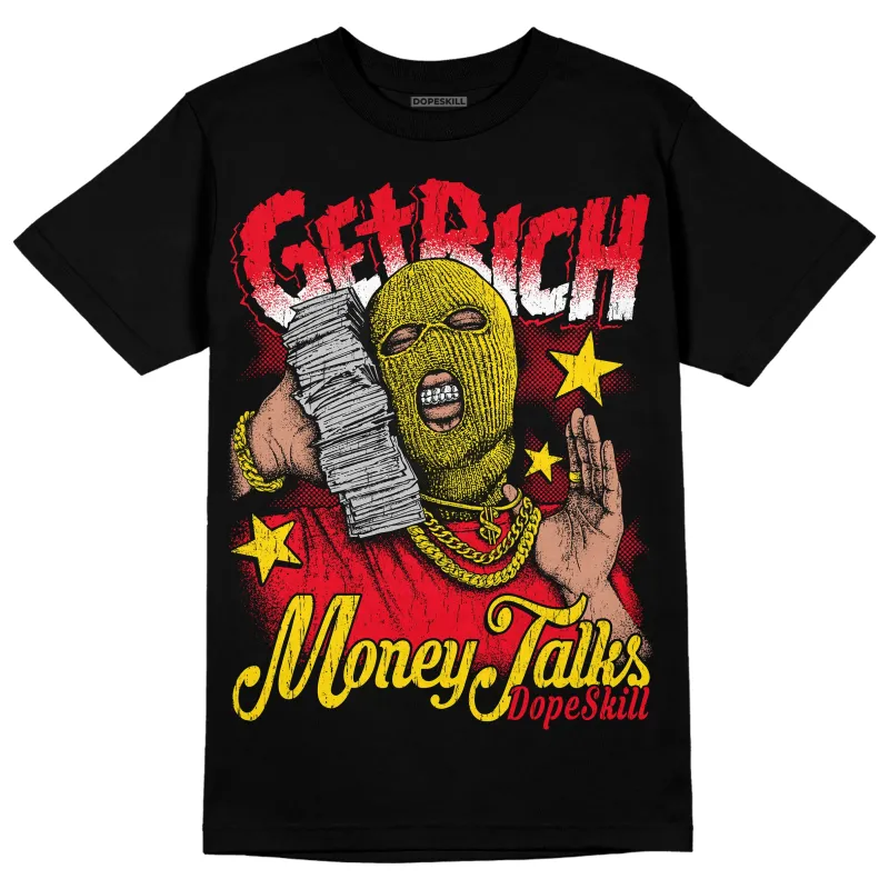 Red Thunder 4s DopeSkill T-shirt Get Rich Graphic sold by DopeSkill