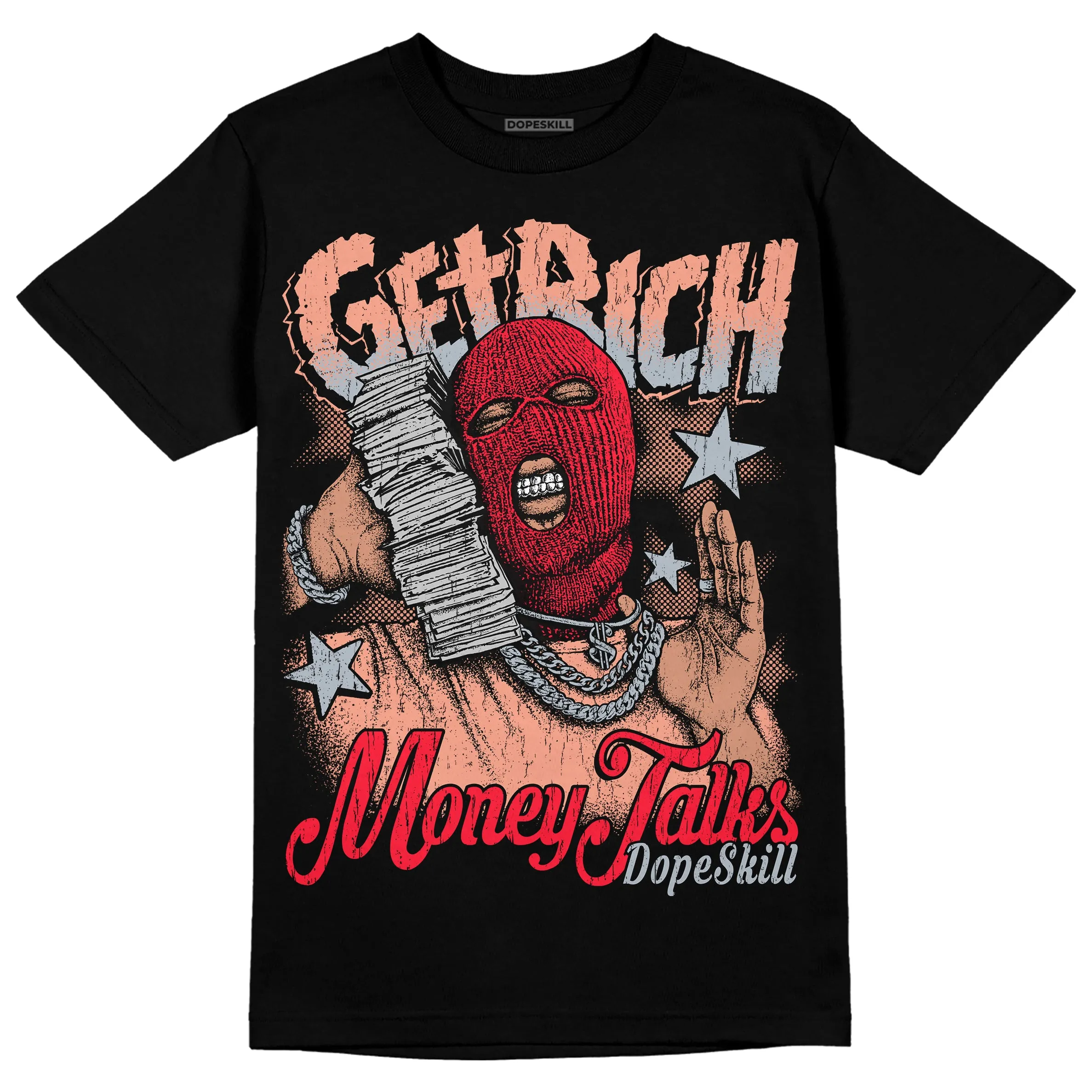 Crimson Bliss 5s DopeSkill T-Shirt Get Rich Graphic sold by DopeSkill product image thumbnail 2