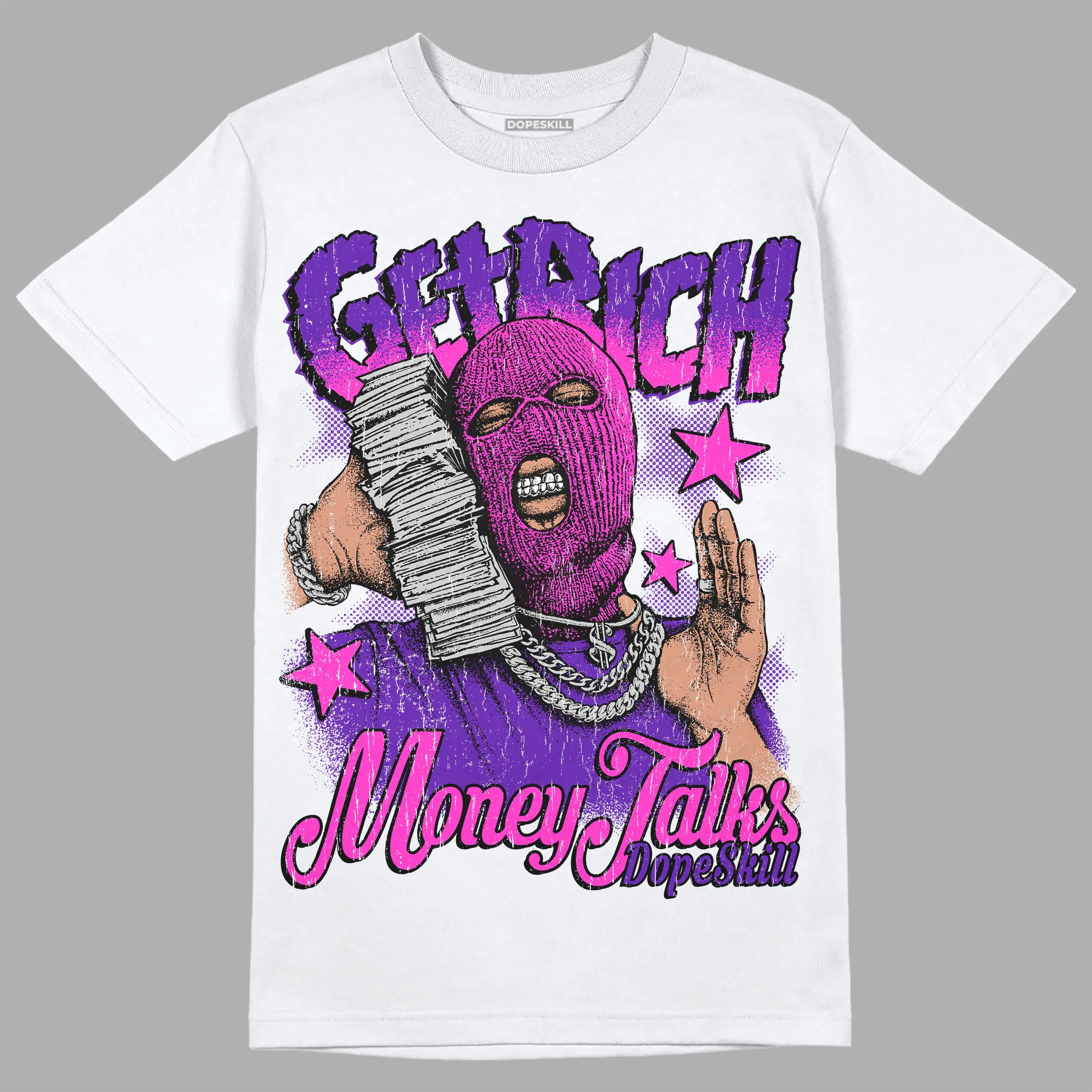 Court Purple 13s DopeSkill T-Shirt Get Rich Graphic sold by DopeSkill product image thumbnail 2