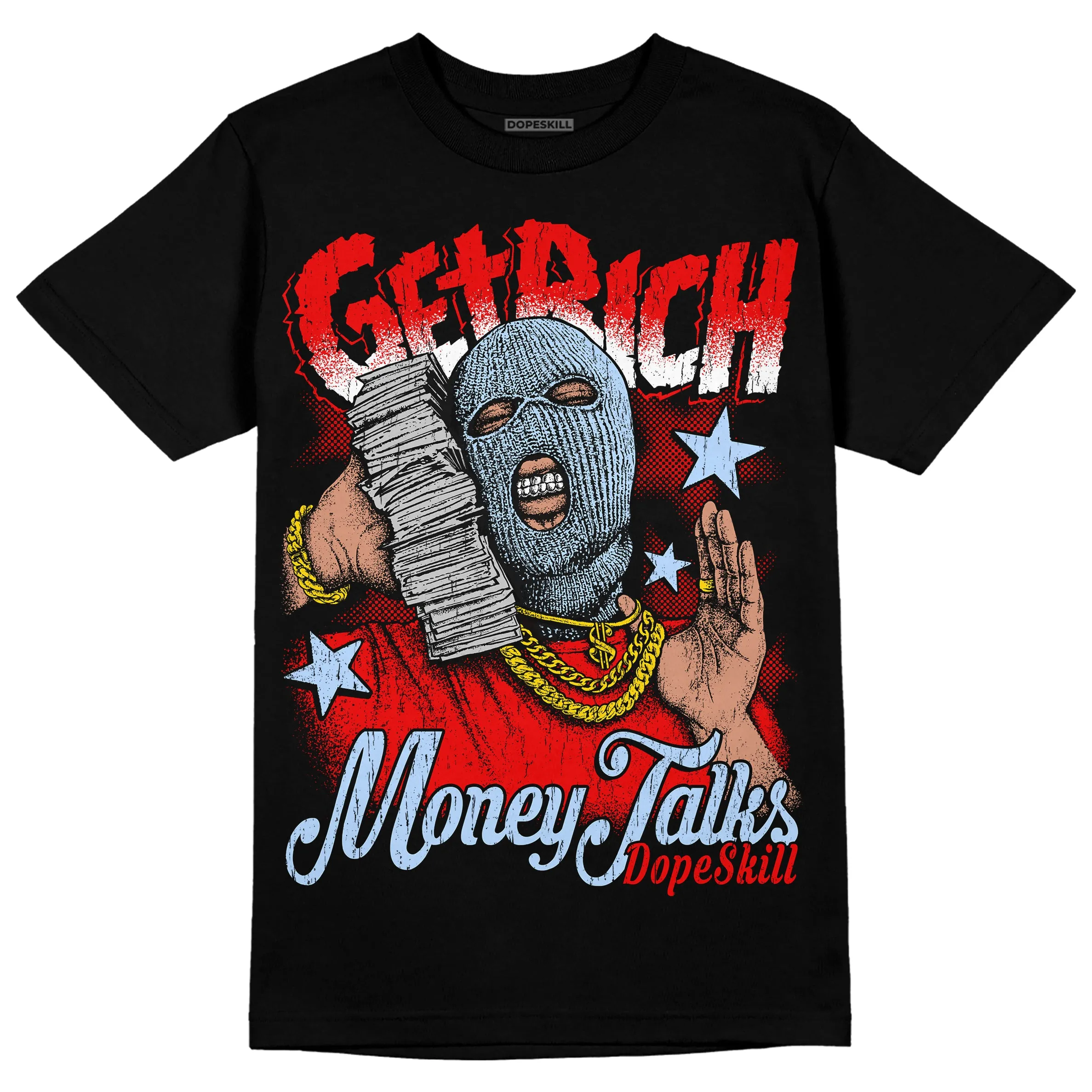 Cherry 11s DopeSkill T-Shirt Get Rich Graphic sold by DopeSkill product image thumbnail 2