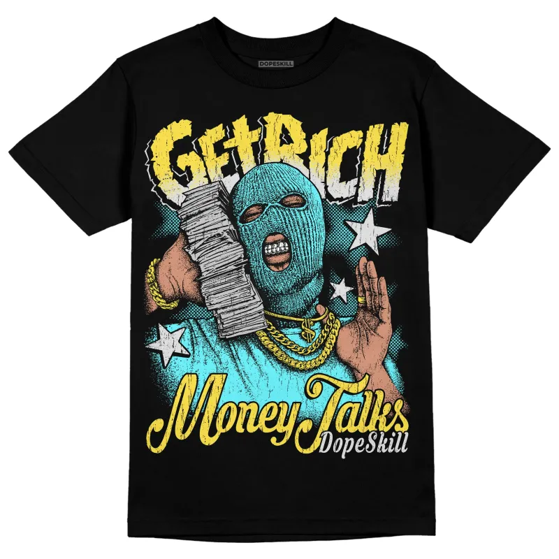 Aqua 5s DopeSkill T-Shirt Get Rich Graphic sold by DopeSkill