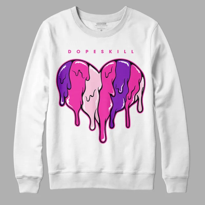 Pink Collection DopeSkill Sweatshirt Slime Drip Heart Graphic sold by DopeSkill