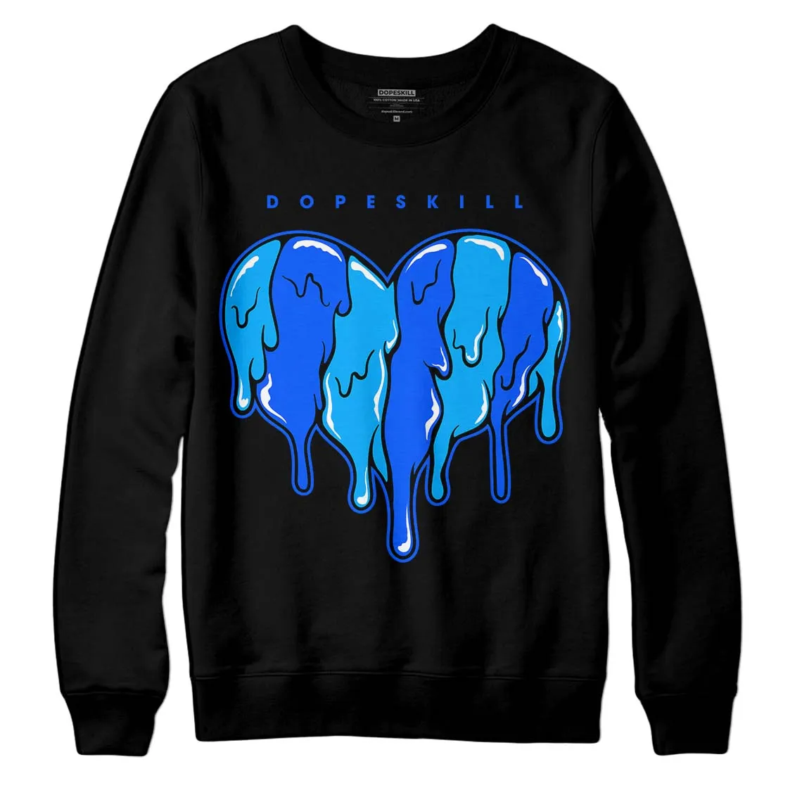 Royal Blue Collection DopeSkill Sweatshirt Slime Drip Heart Graphic sold by DopeSkill product image thumbnail 2