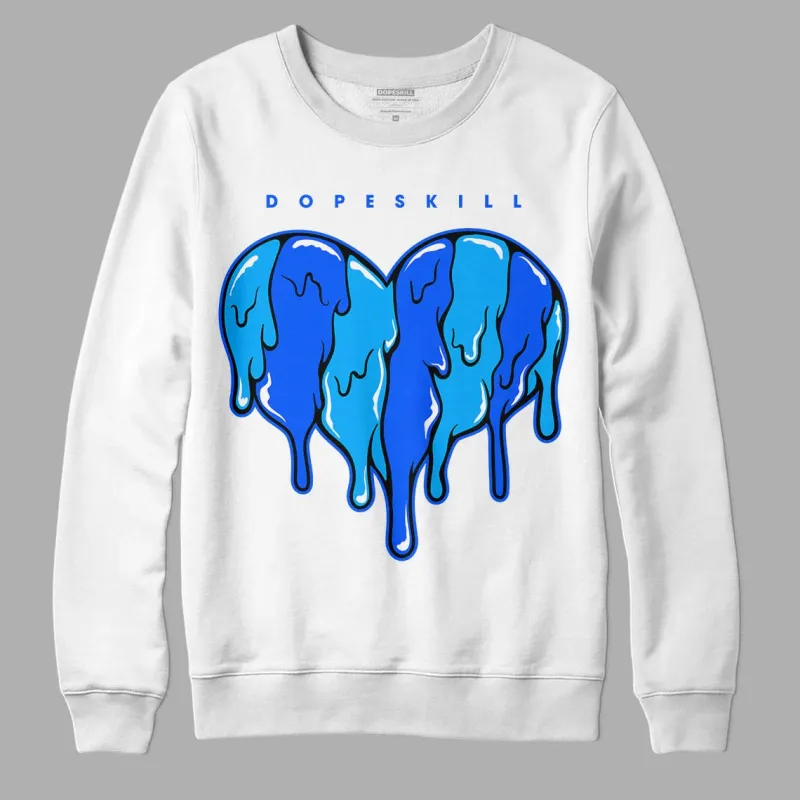 Royal Blue Collection DopeSkill Sweatshirt Slime Drip Heart Graphic sold by DopeSkill