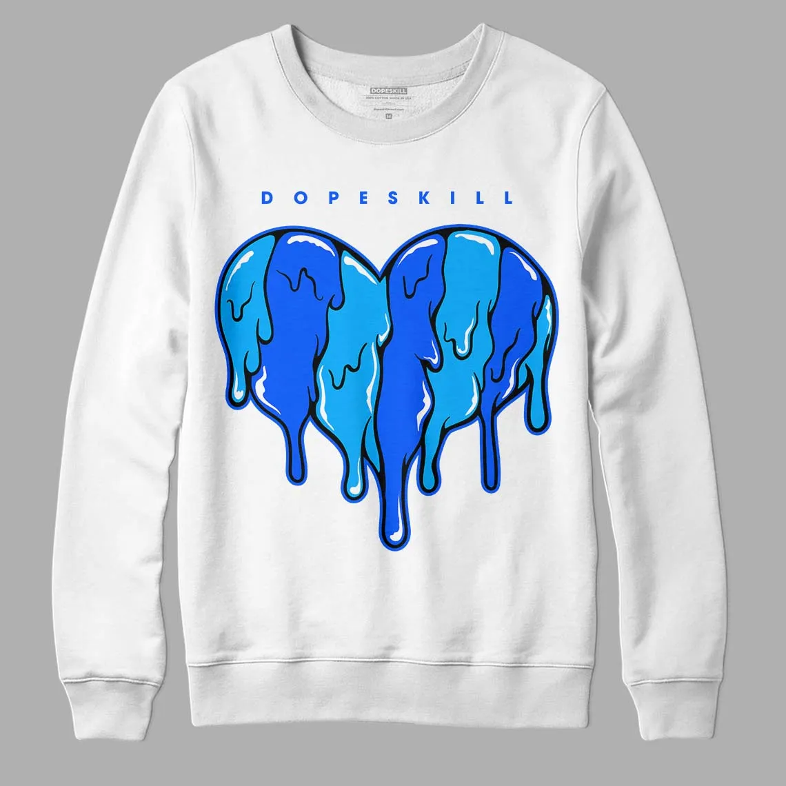 Royal Blue Collection DopeSkill Sweatshirt Slime Drip Heart Graphic sold by DopeSkill